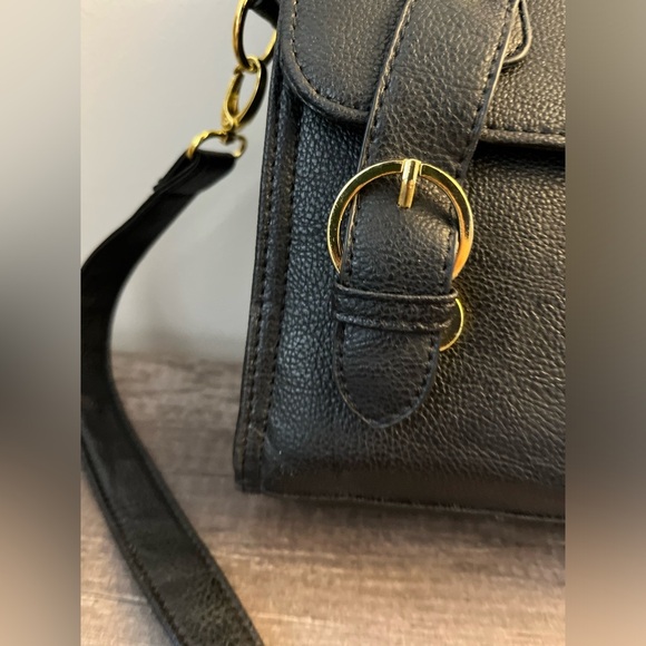 Street Level Faux leather Black Satchel - Picture 4 of 11